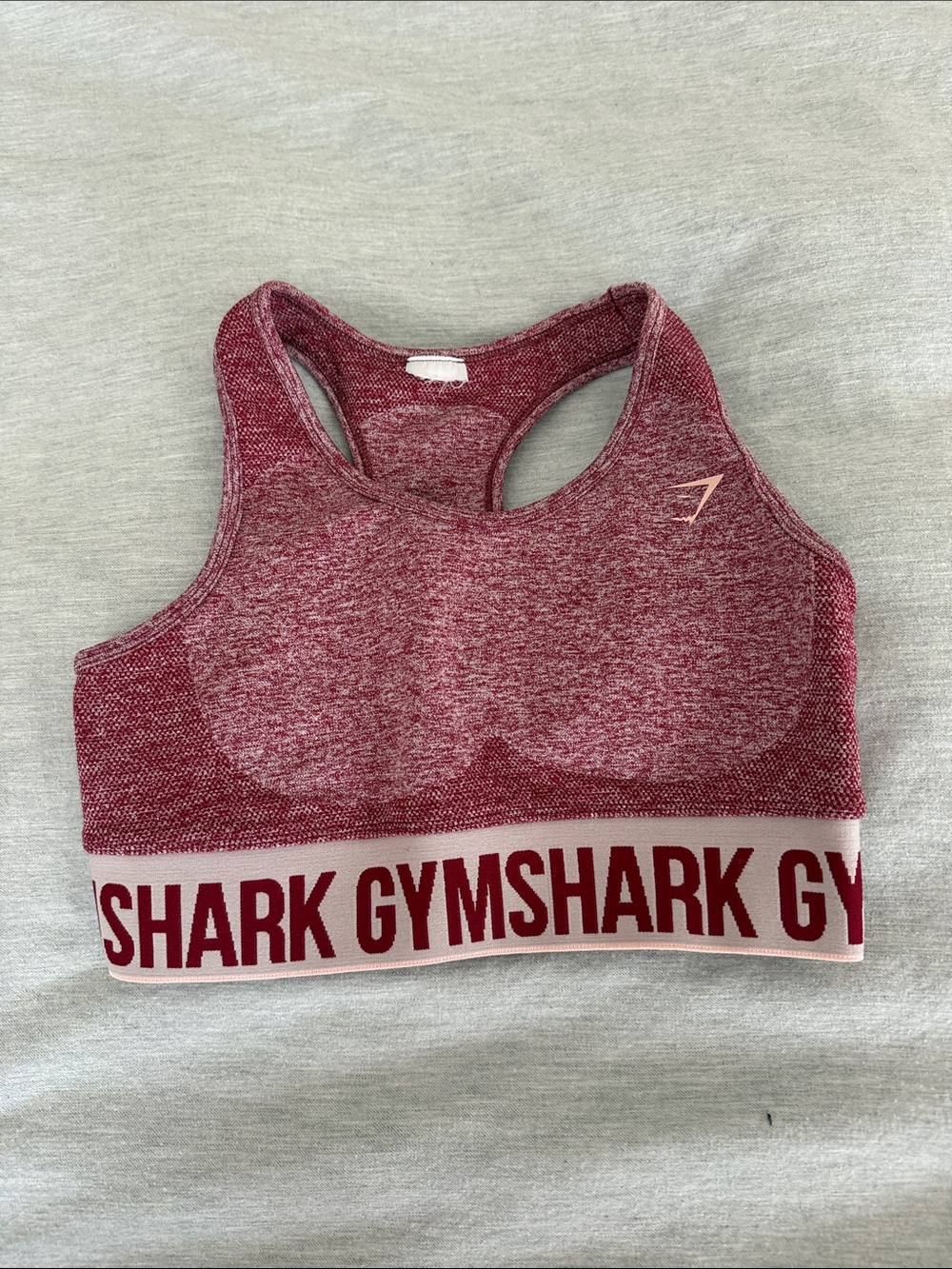 Gymshark Seamless Racerback Sports Bra in Maroon